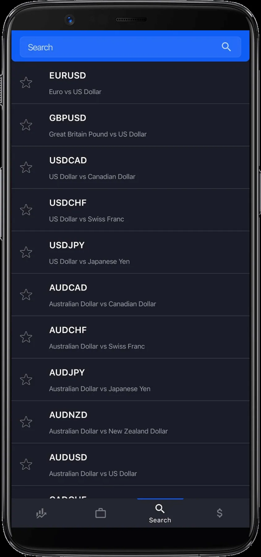 Admiral Markets search