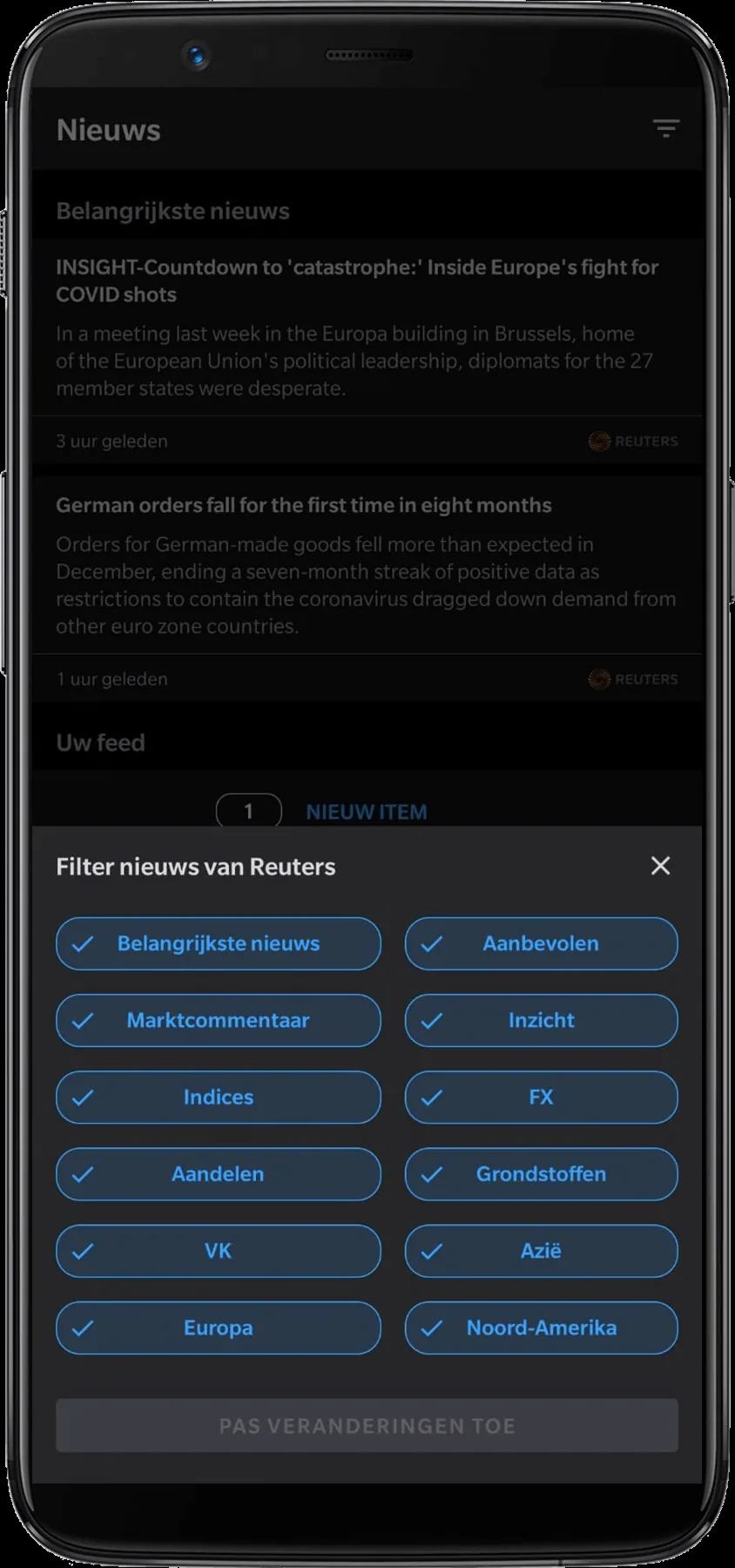IG nieuws filters