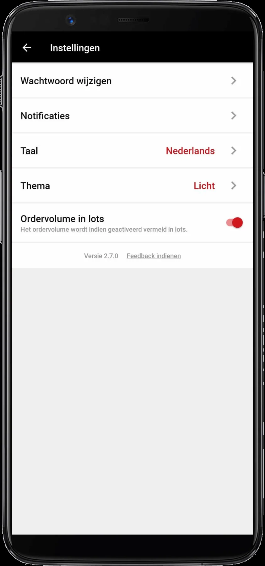 XM instellingen