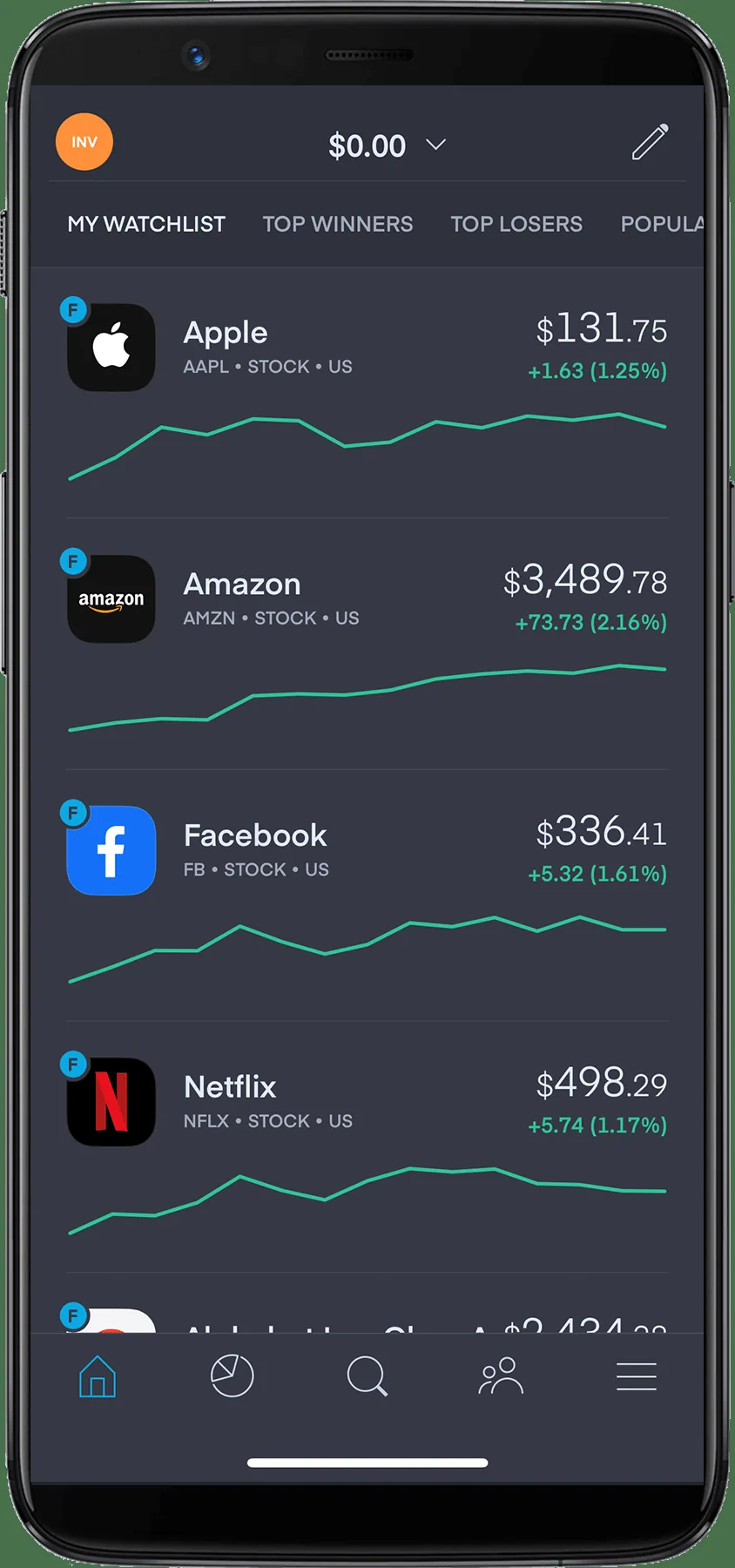Trading 212 watchlist