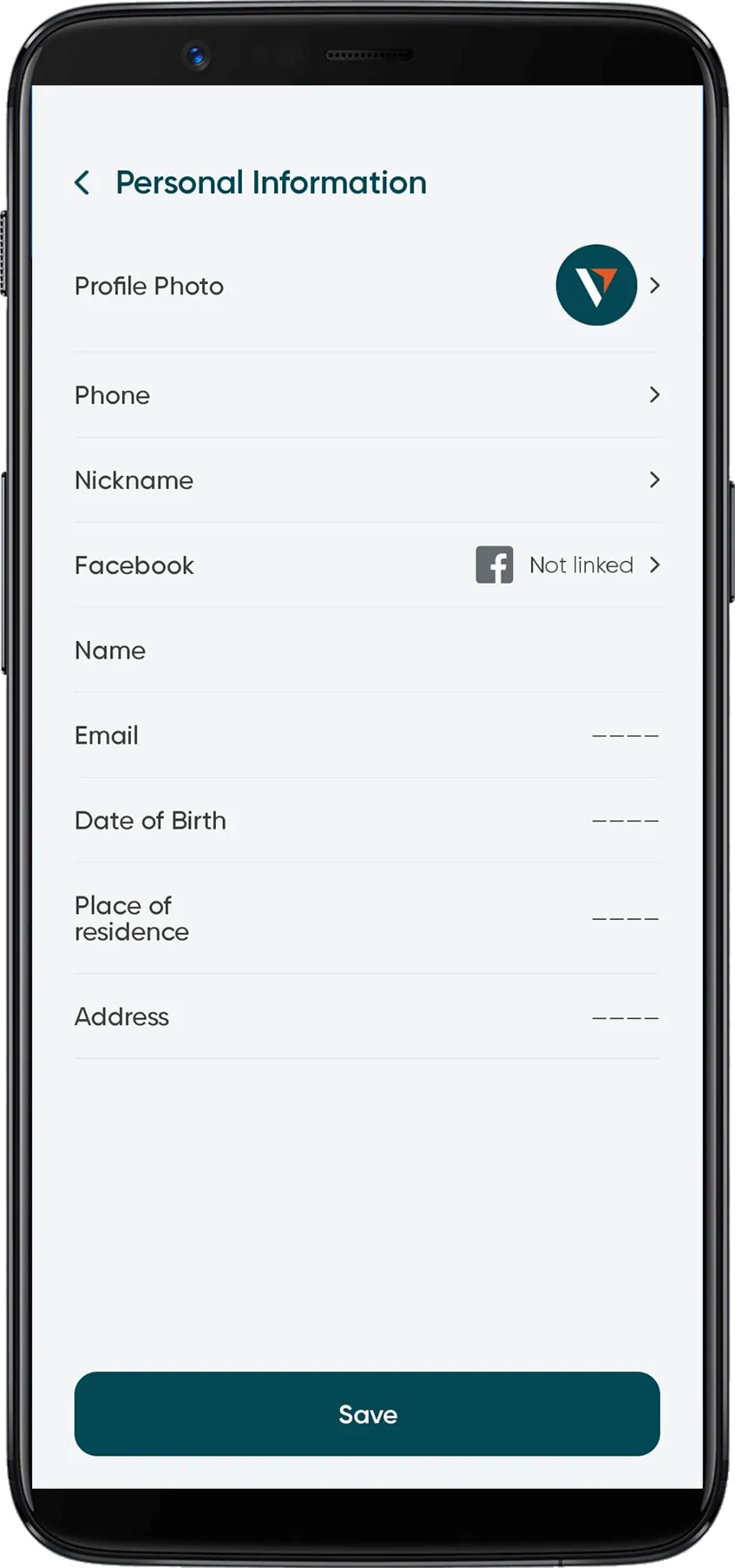 Vantage personal information