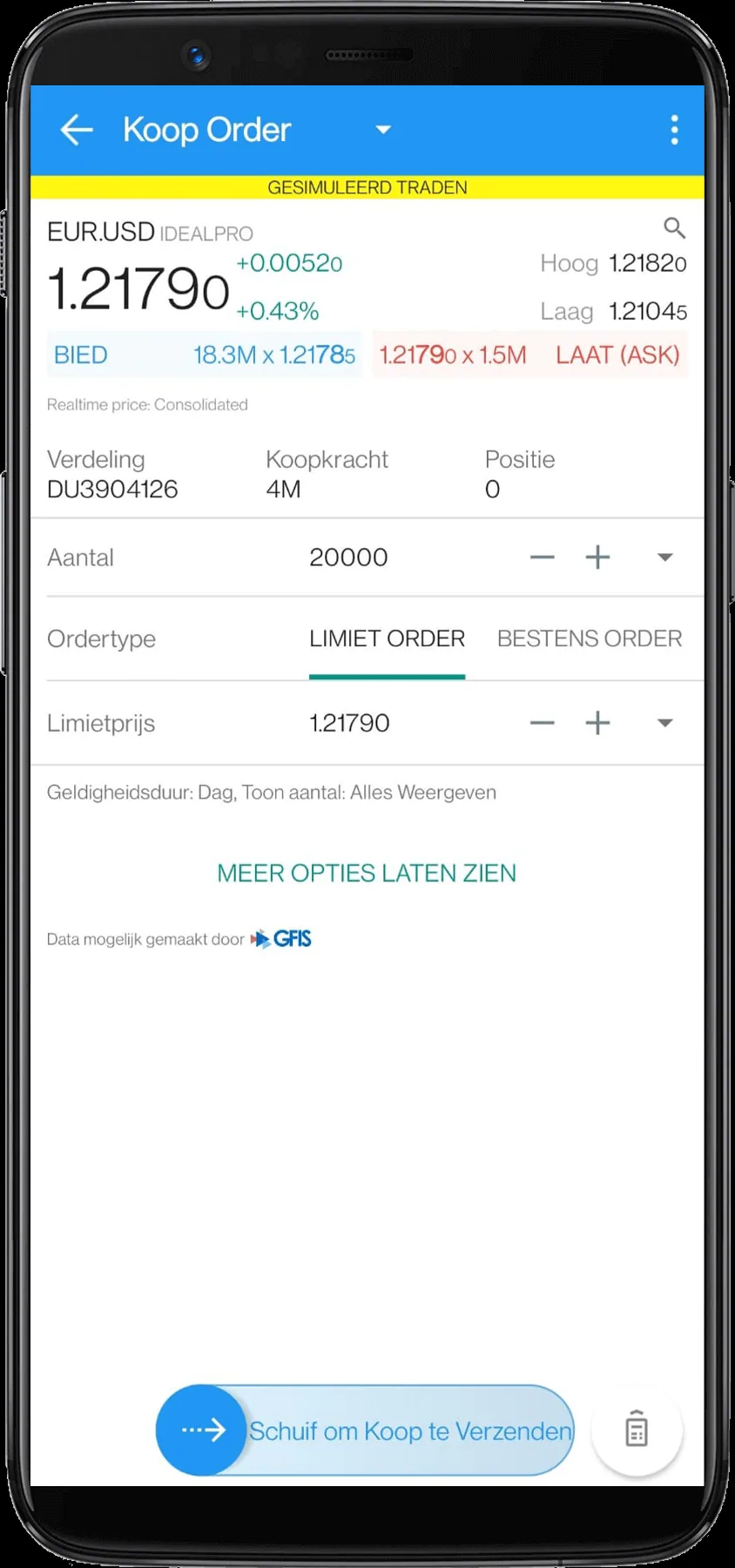 EasyBroker-TWS-aankopenscherm