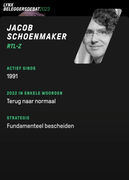 Jacob Schoenmaker introductie - LYNX Beleggersdebat