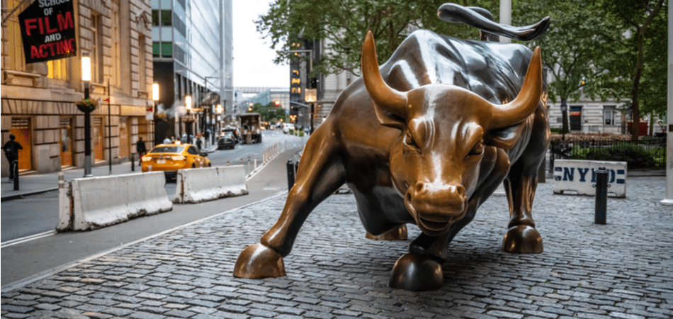 Charging bull Wall Street New York