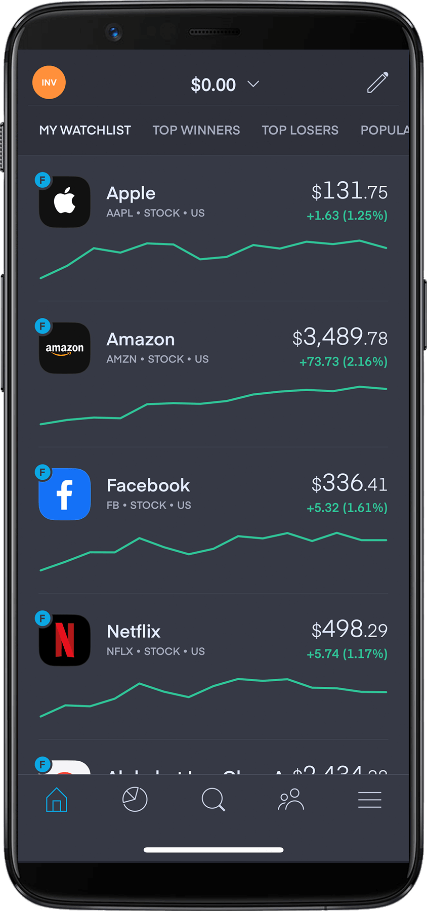 Trading 212 watchlist